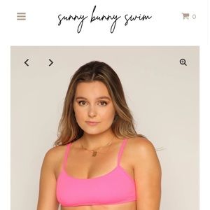 Sunny bunny swim pink bikini top
